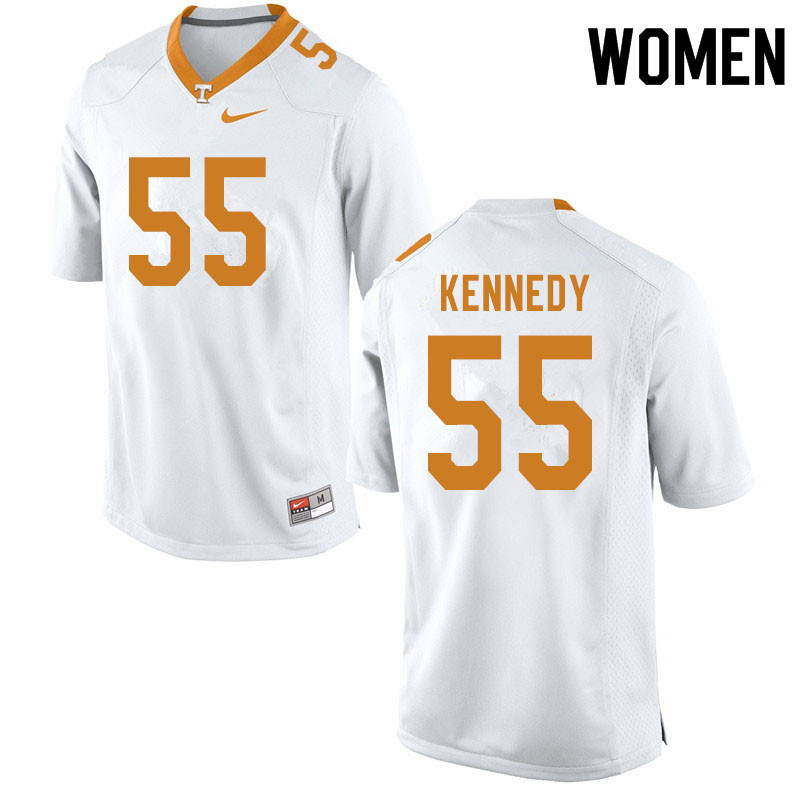 Women #55 Brandon Kennedy Tennessee Volunteers College Football Jerseys Sale-White - Click Image to Close